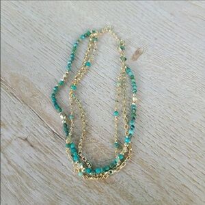 Kendra Scott Scarlet 3 strand Gold Chain Bracelet in Turquoise Magnesite NWOT